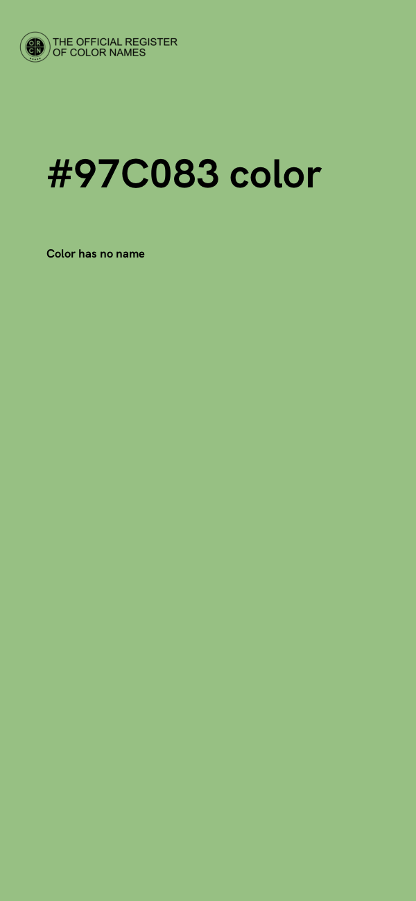 #97C083 color image