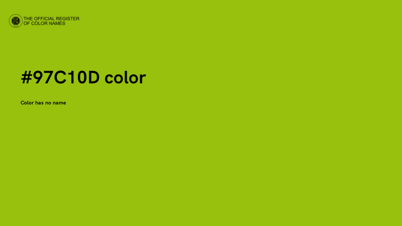 #97C10D color image