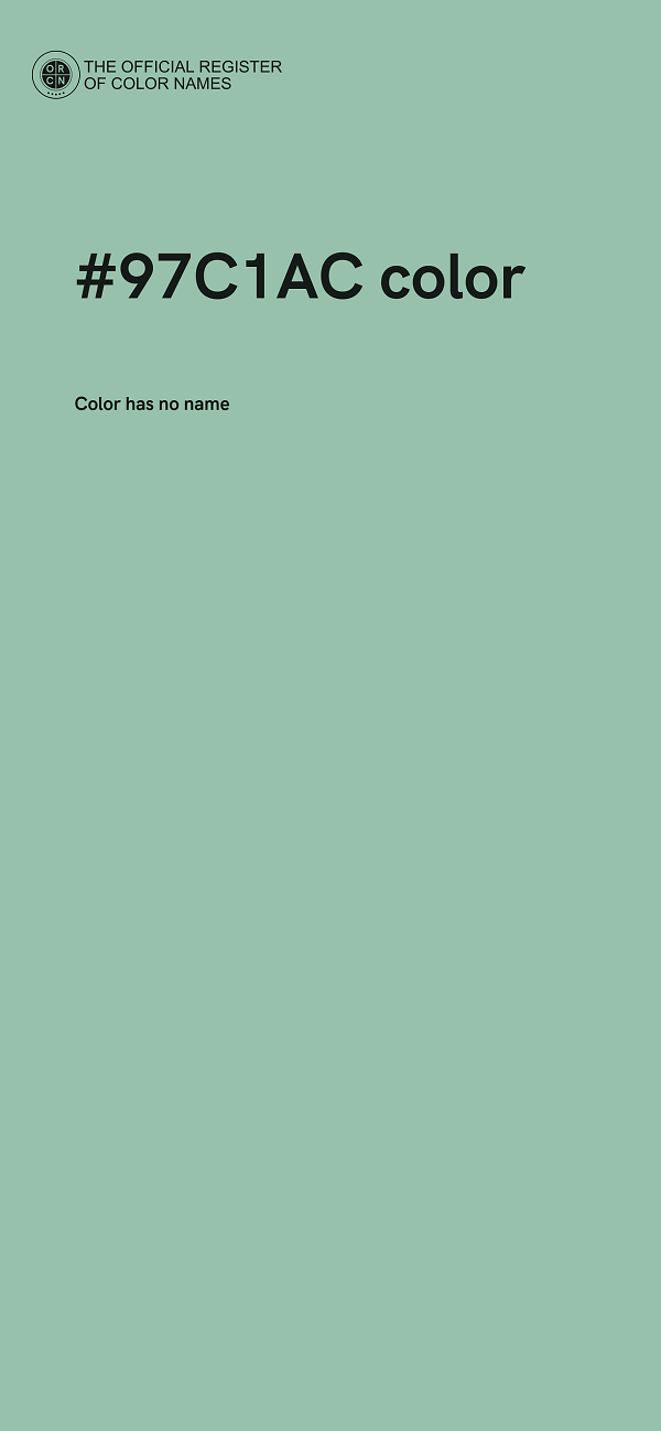 #97C1AC color image
