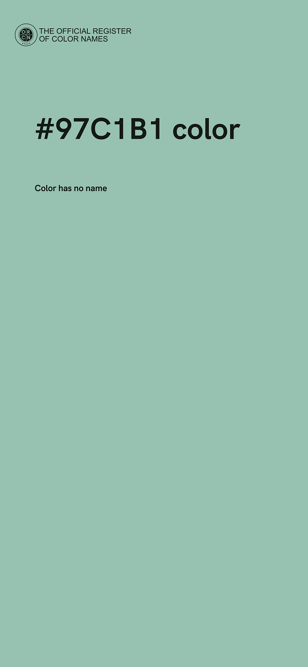 #97C1B1 color image