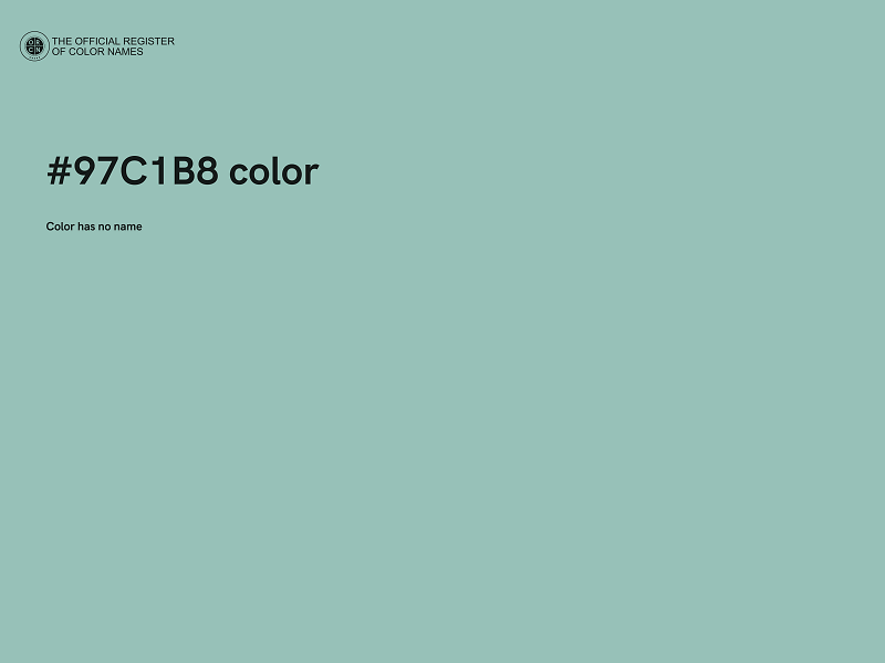 #97C1B8 color image