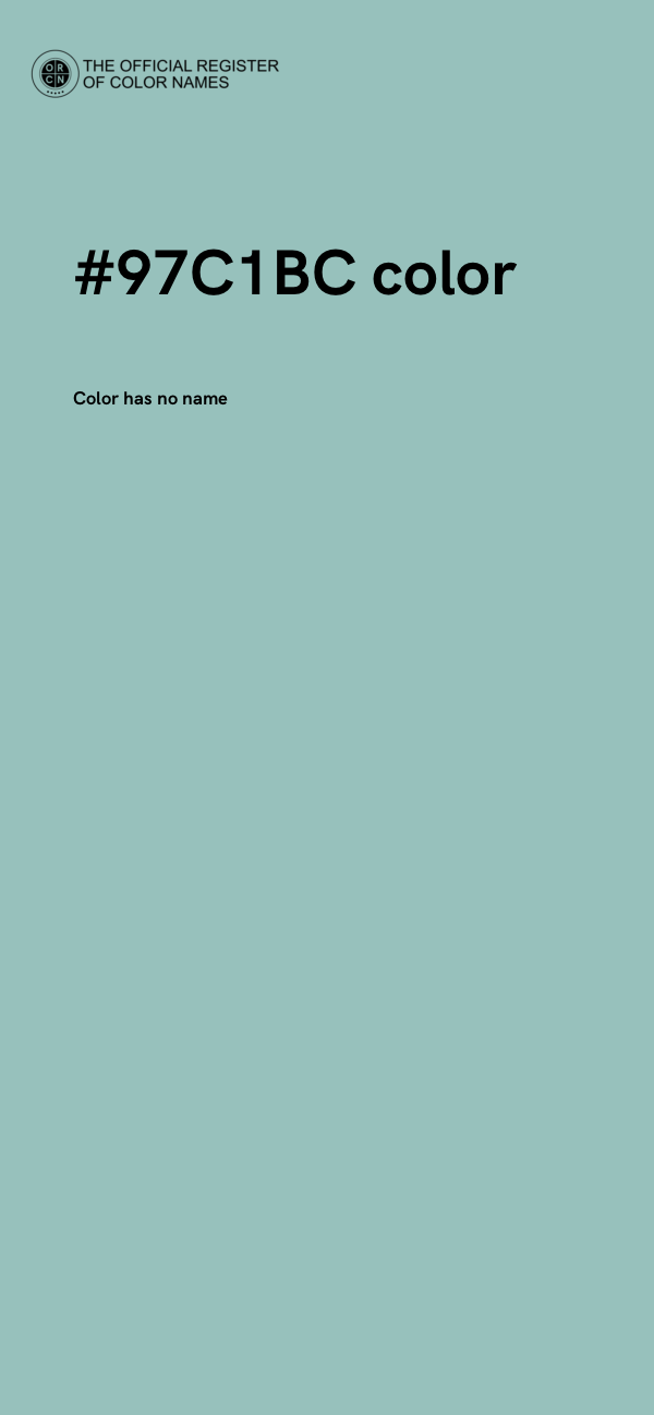 #97C1BC color image