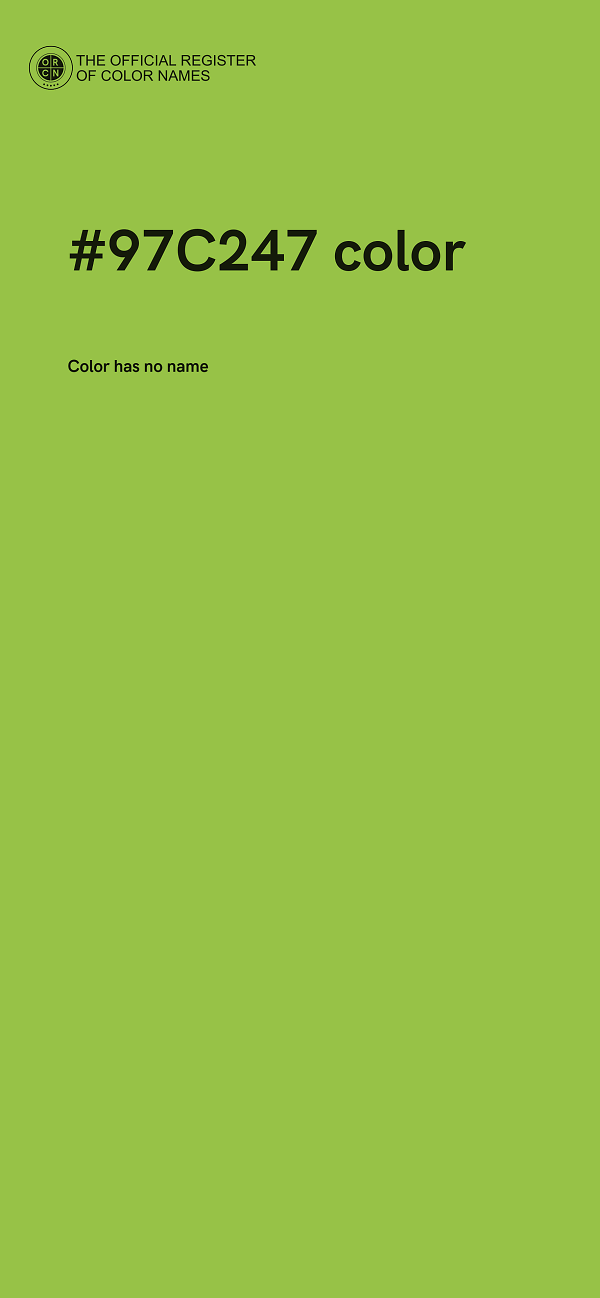 #97C247 color image