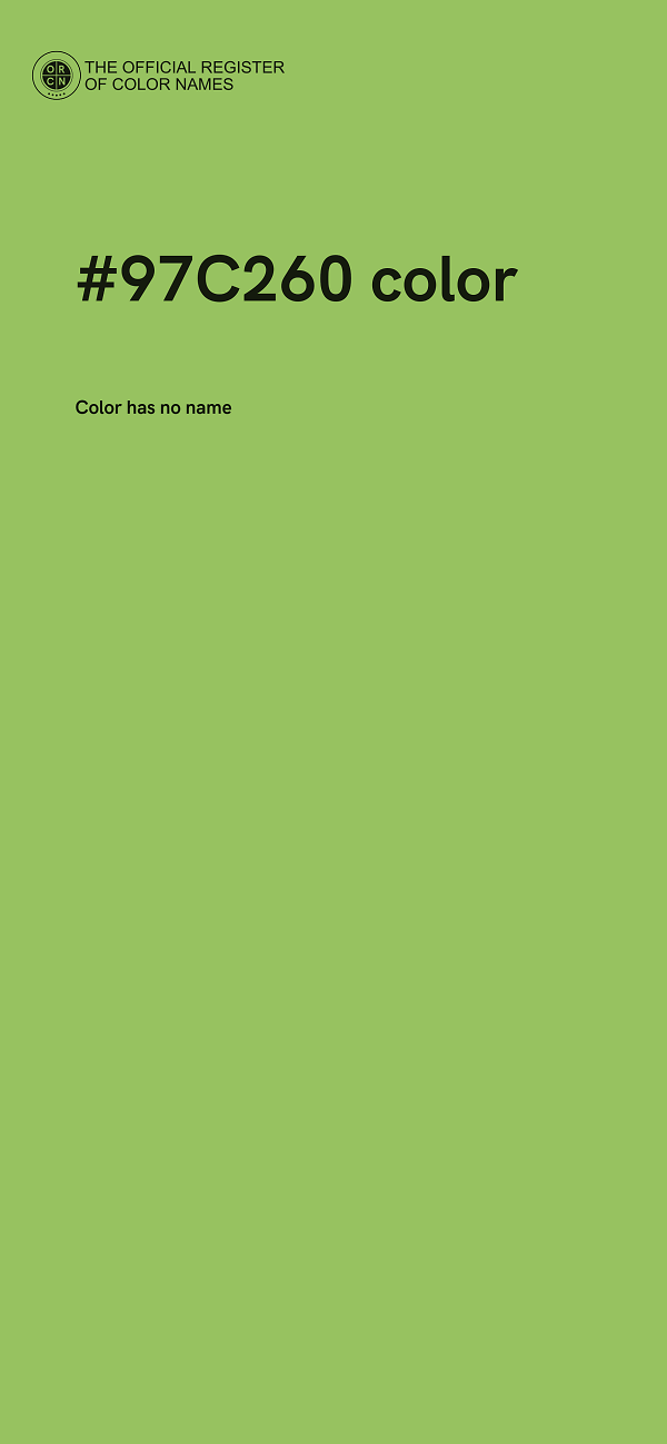 #97C260 color image