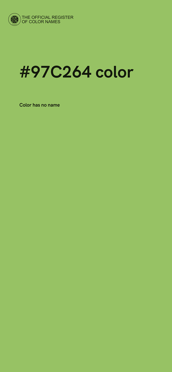 #97C264 color image