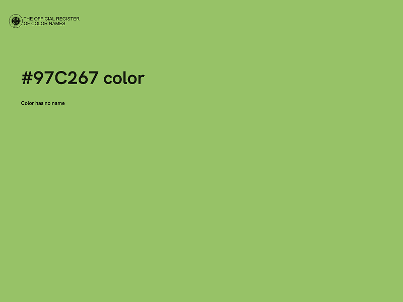 #97C267 color image