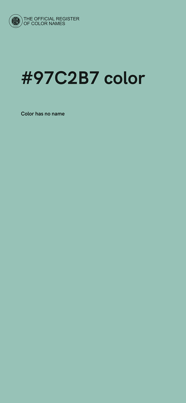 #97C2B7 color image
