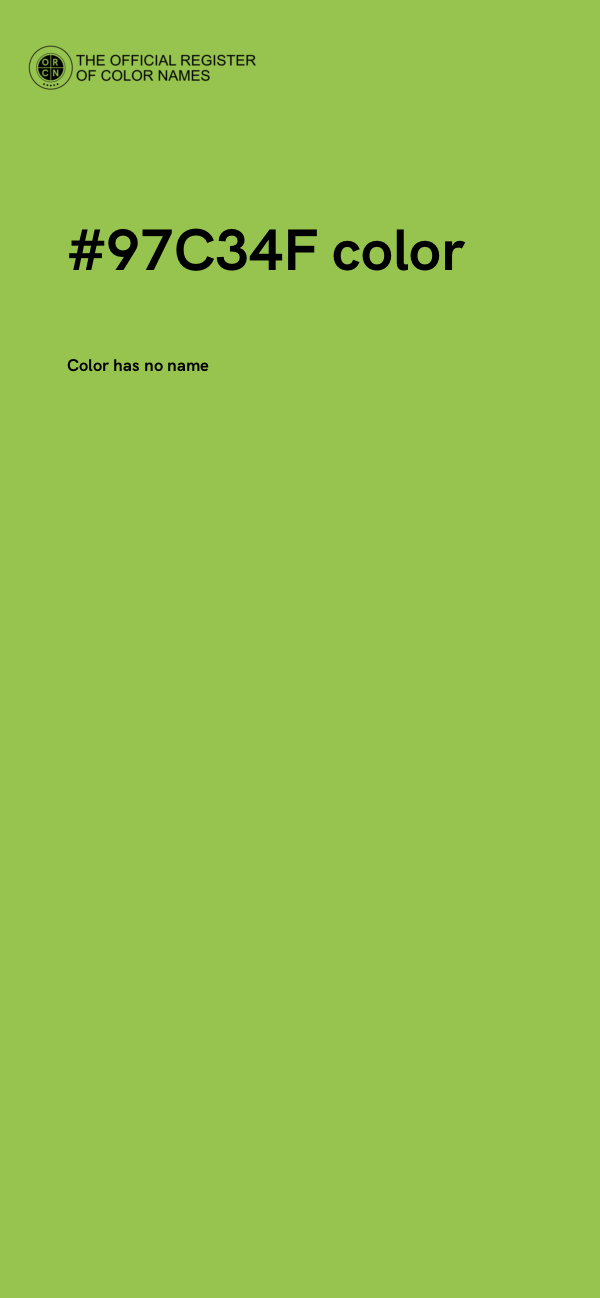 #97C34F color image