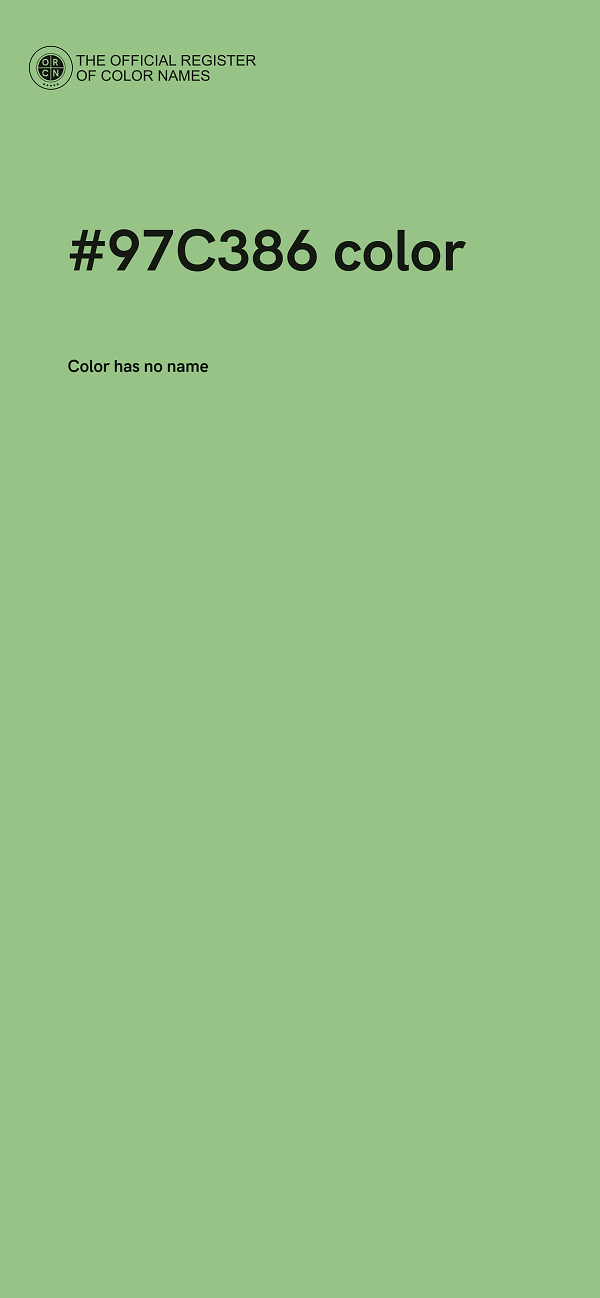 #97C386 color image