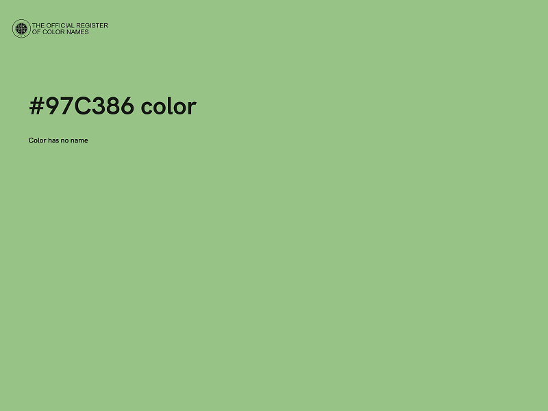 #97C386 color image