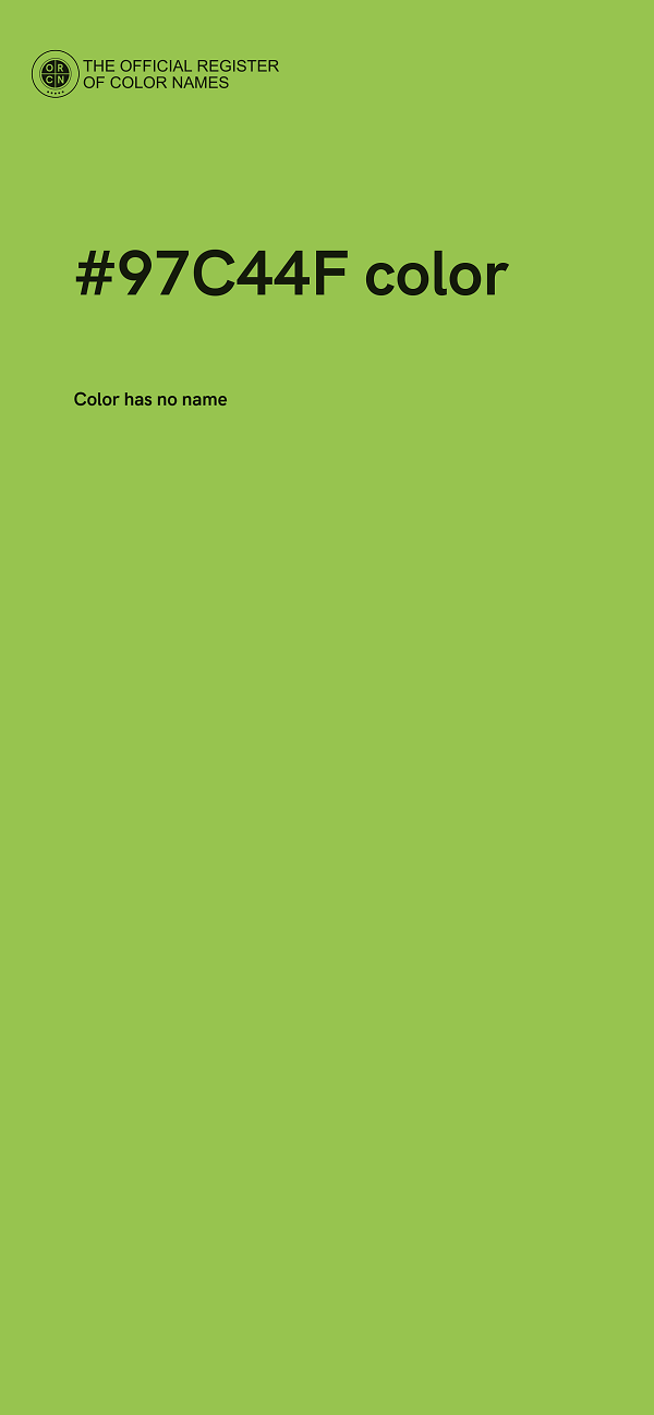 #97C44F color image