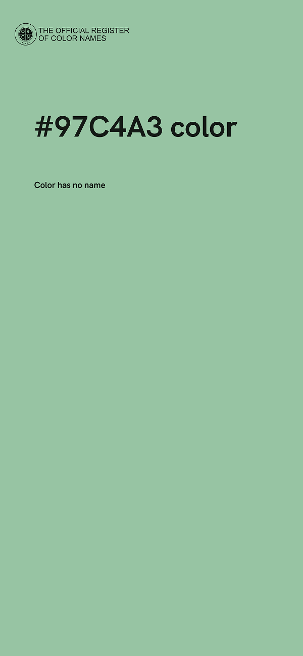 #97C4A3 color image