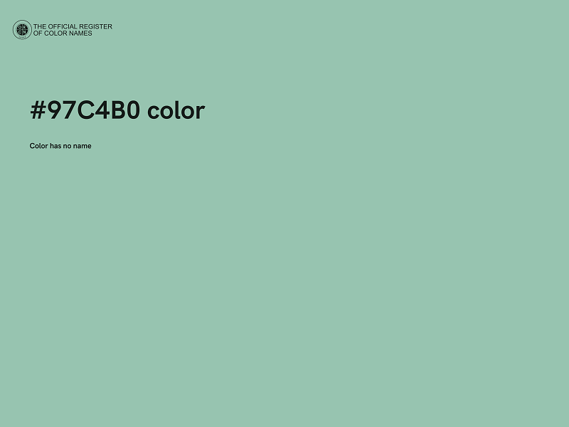 #97C4B0 color image