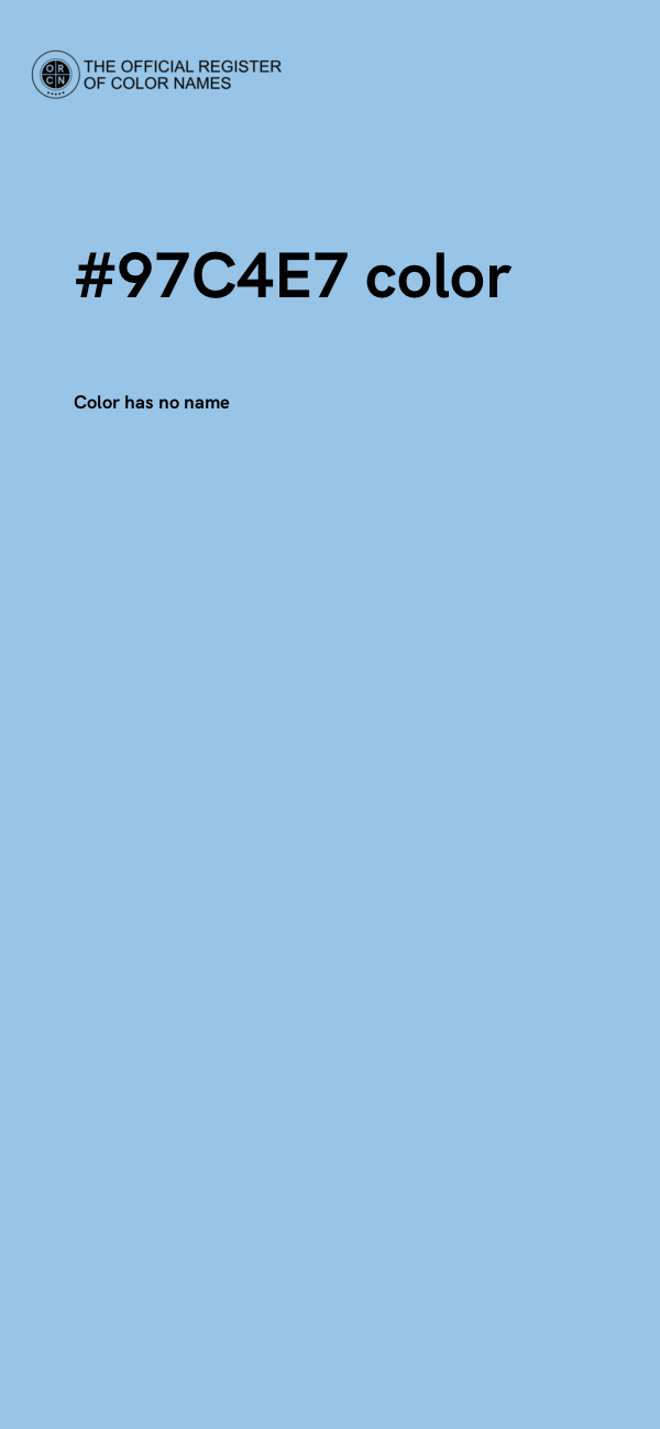 #97C4E7 color image