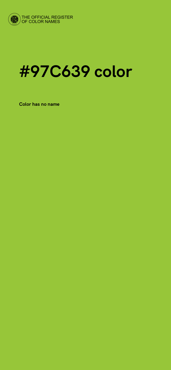 #97C639 color image