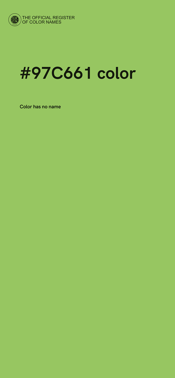 #97C661 color image