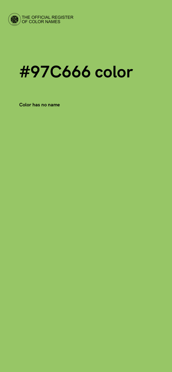 #97C666 color image