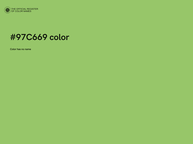 #97C669 color image