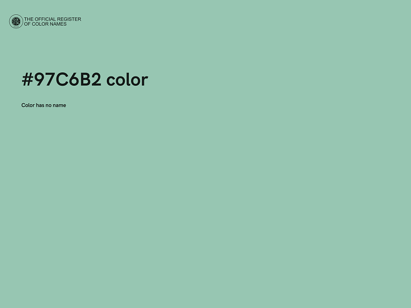 #97C6B2 color image