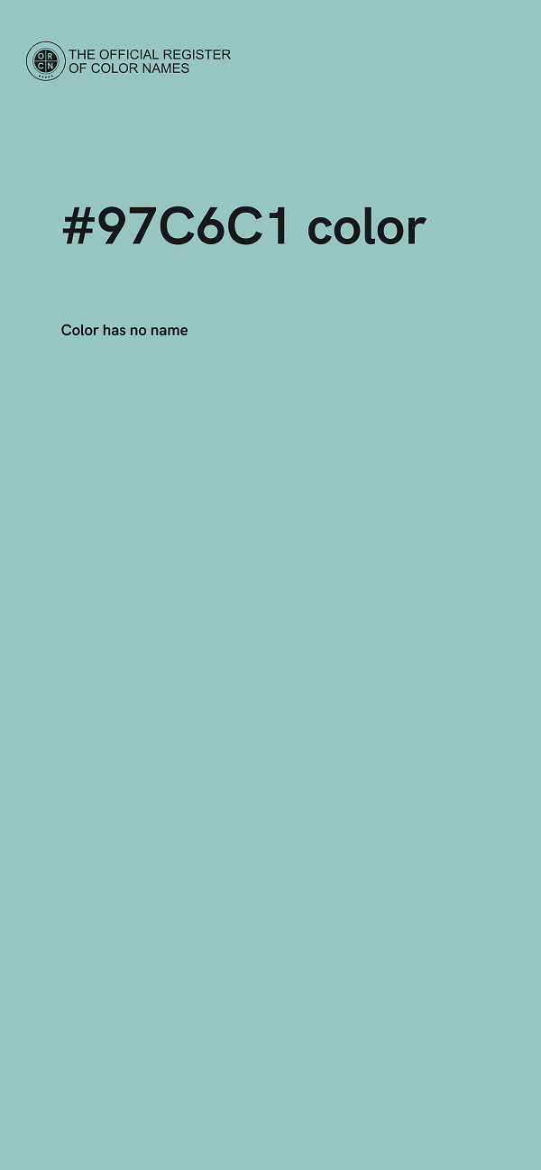 #97C6C1 color image
