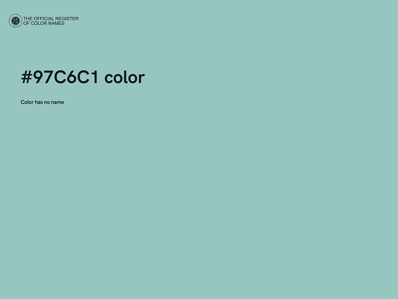 #97C6C1 color image