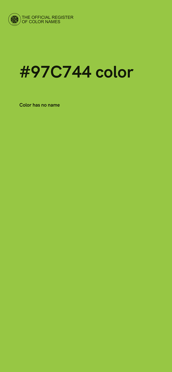 #97C744 color image