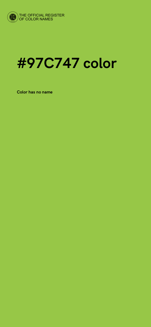 #97C747 color image