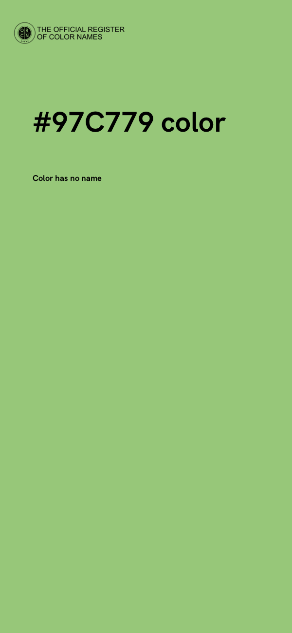 #97C779 color image