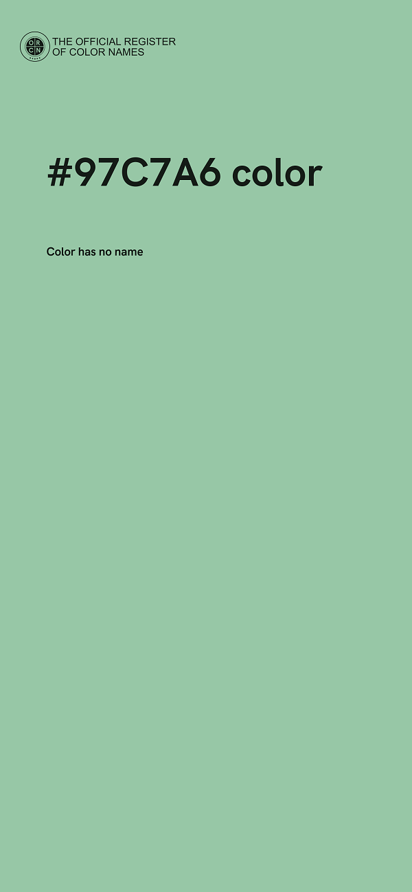 #97C7A6 color image