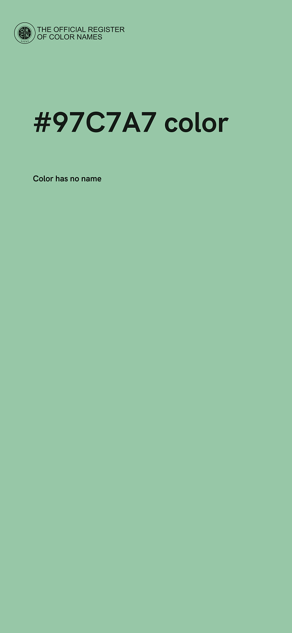 #97C7A7 color image