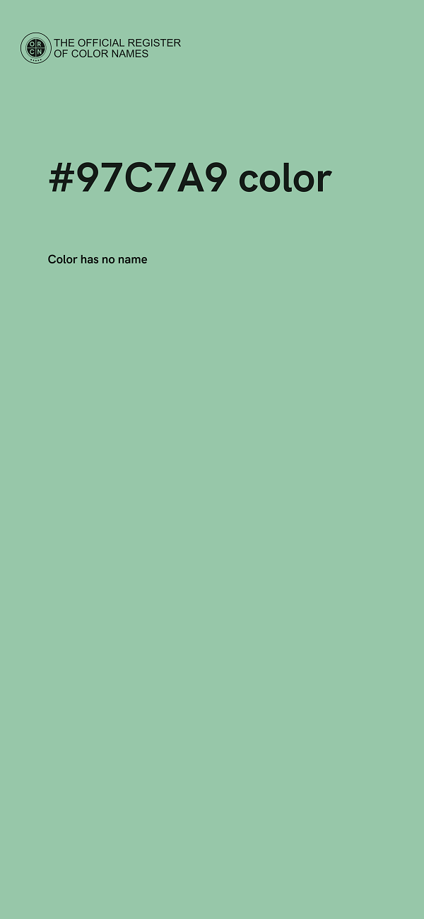 #97C7A9 color image