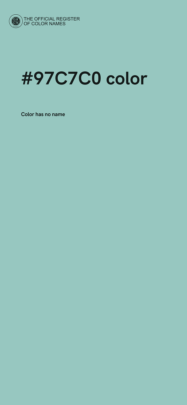 #97C7C0 color image