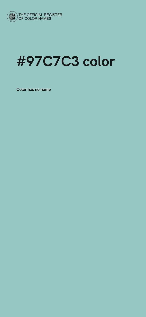 #97C7C3 color image