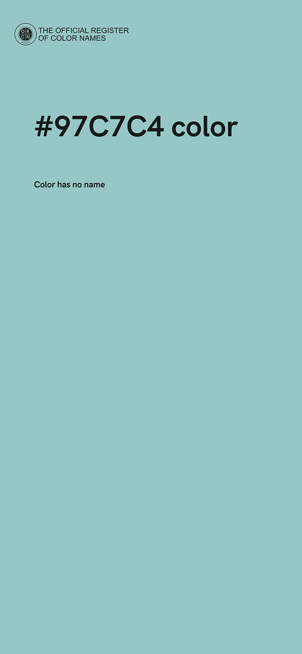 #97C7C4 color image