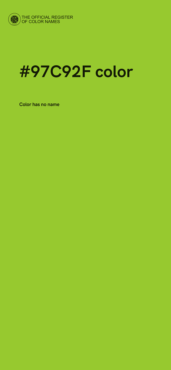 #97C92F color image