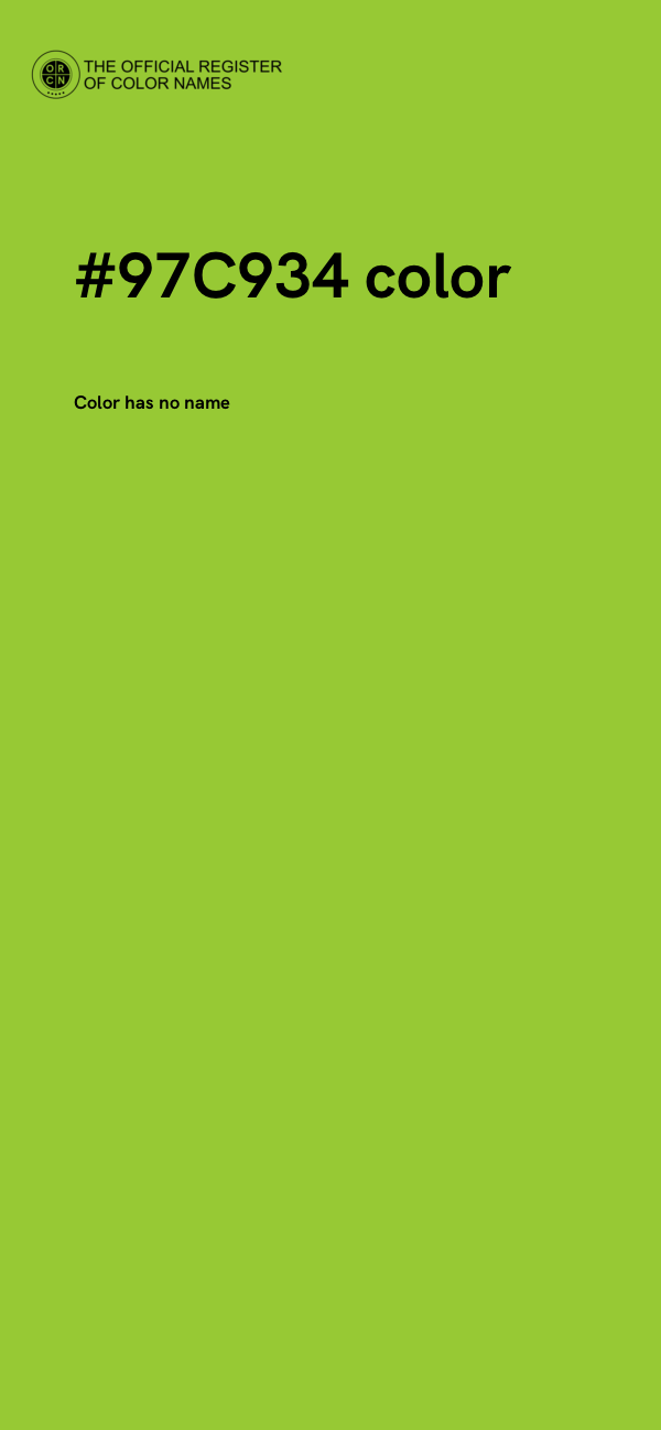 #97C934 color image