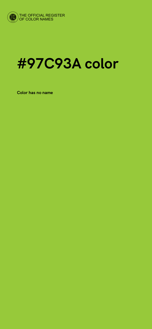 #97C93A color image