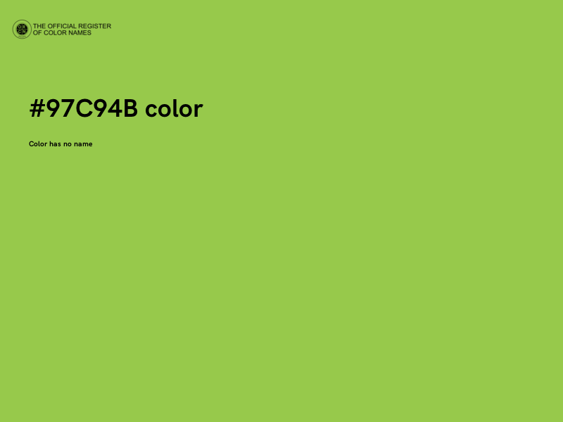 #97C94B color image