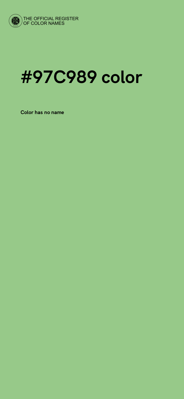 #97C989 color image