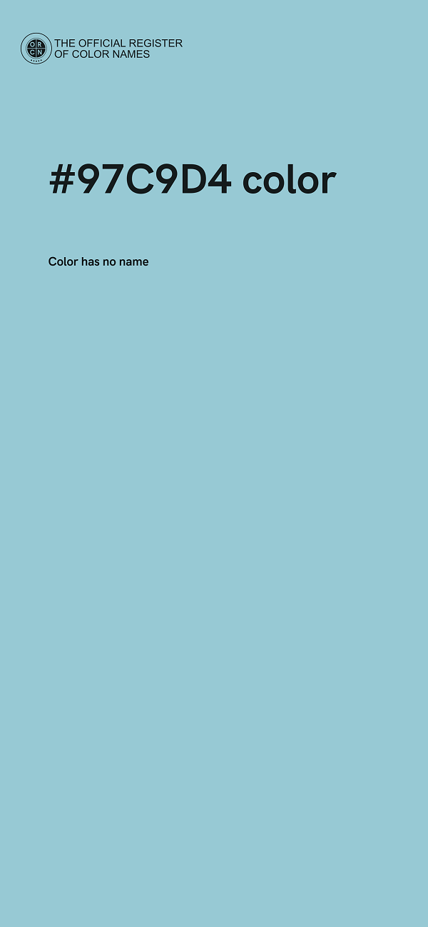 #97C9D4 color image