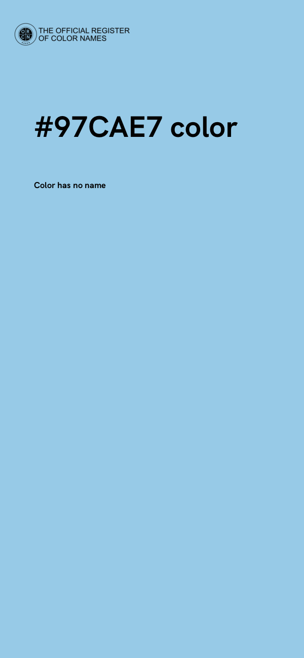 #97CAE7 color image