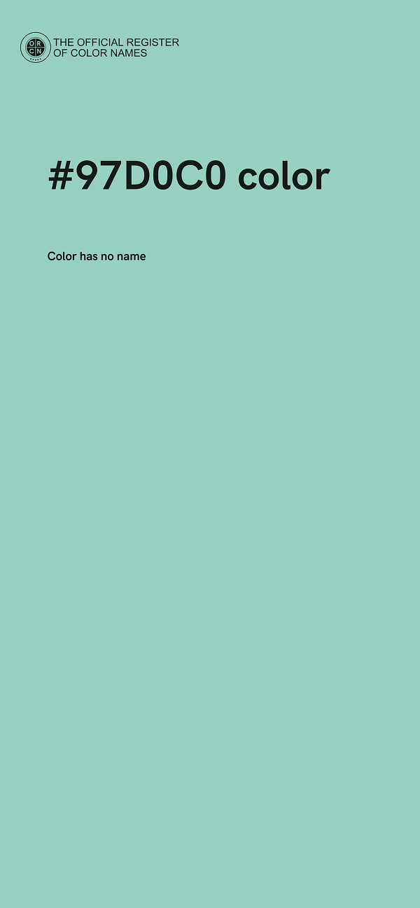 #97D0C0 color image