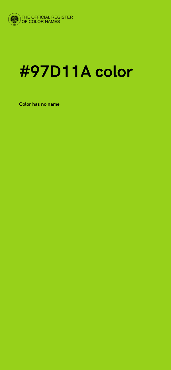 #97D11A color image