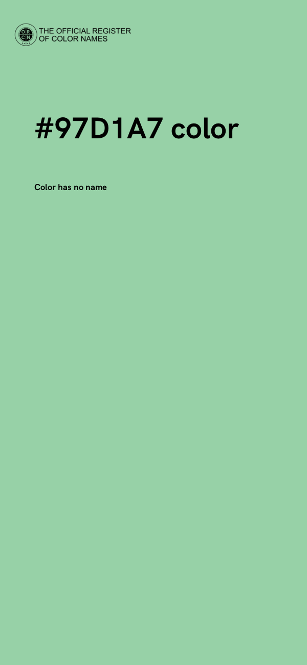 #97D1A7 color image