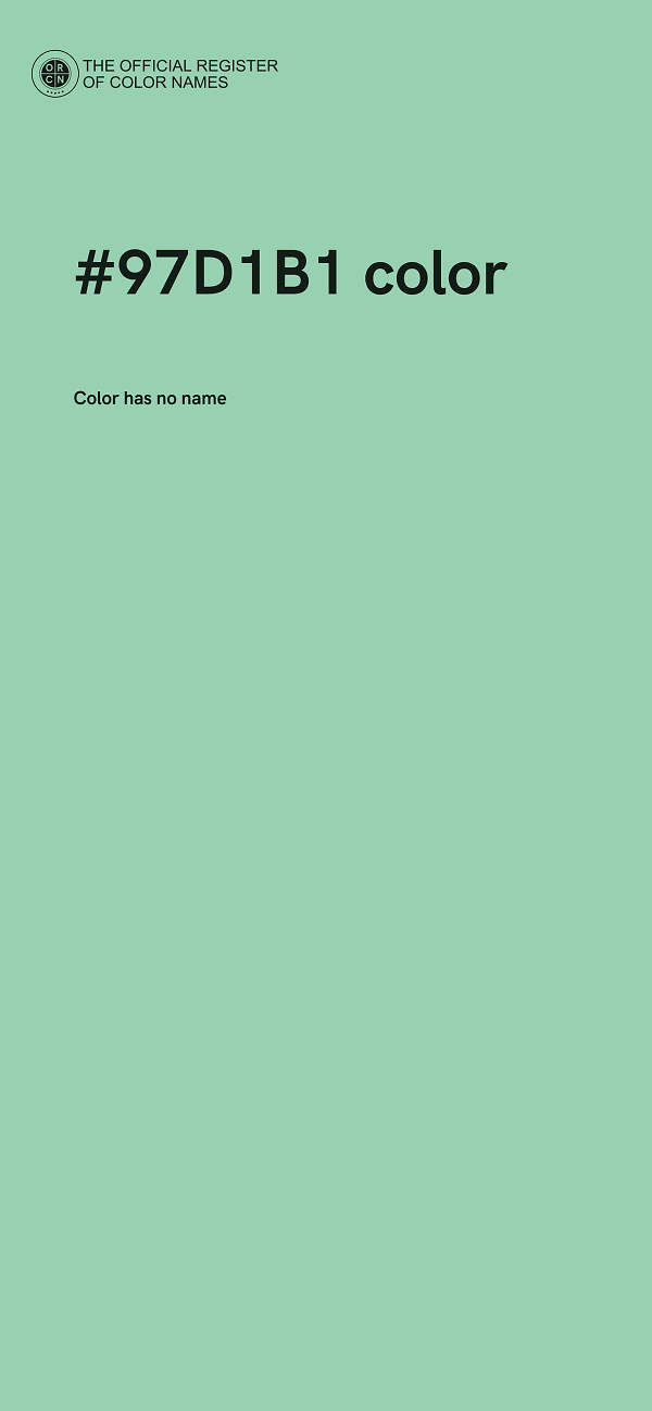 #97D1B1 color image