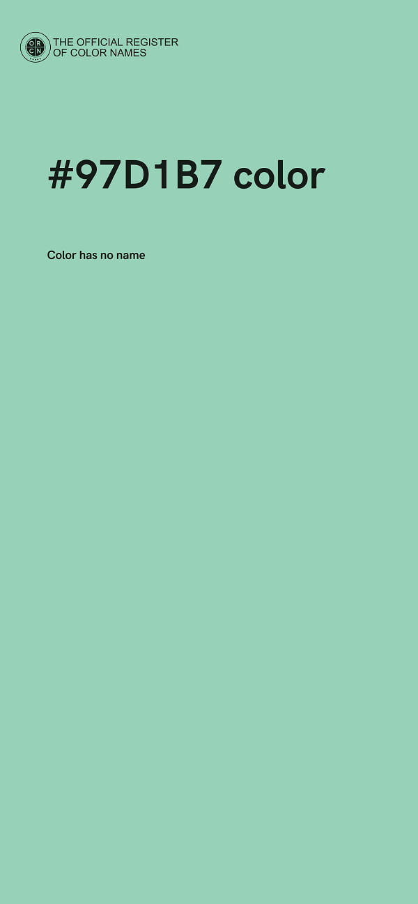 #97D1B7 color image