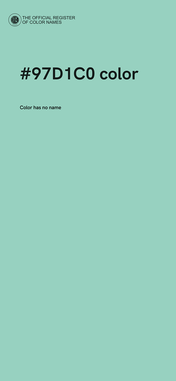 #97D1C0 color image