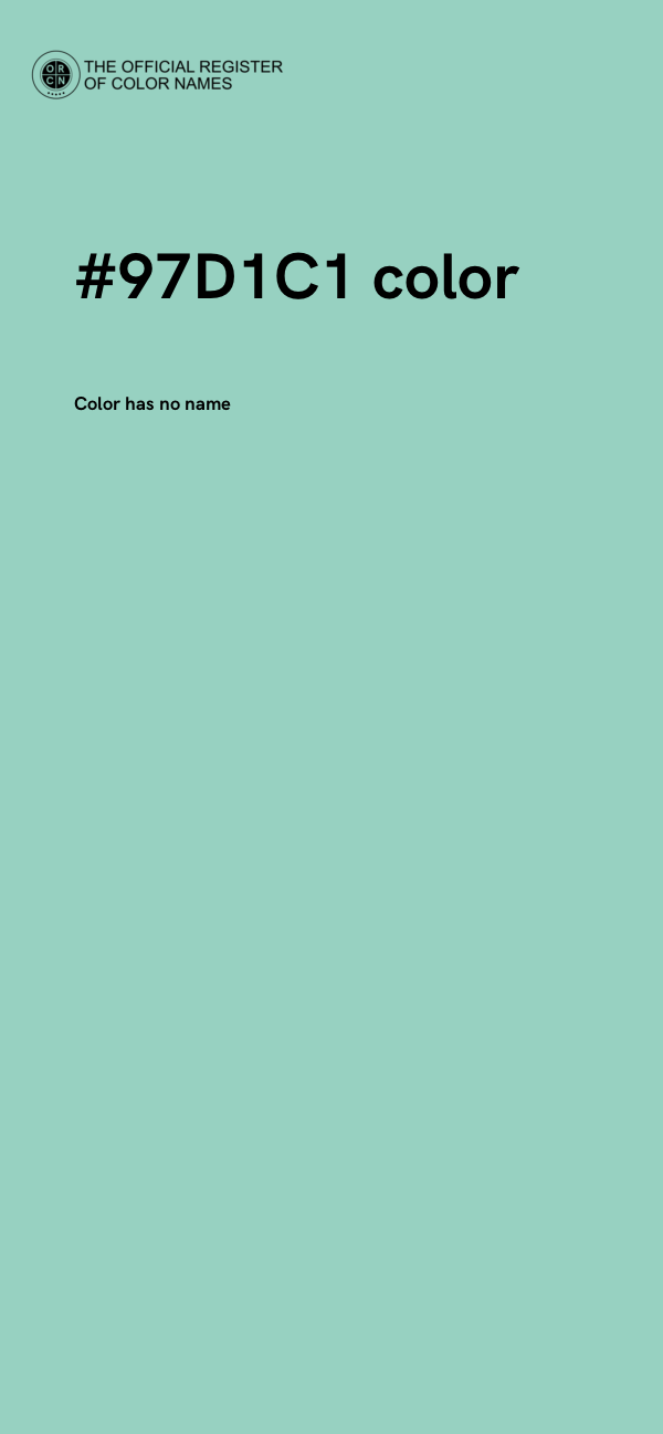 #97D1C1 color image