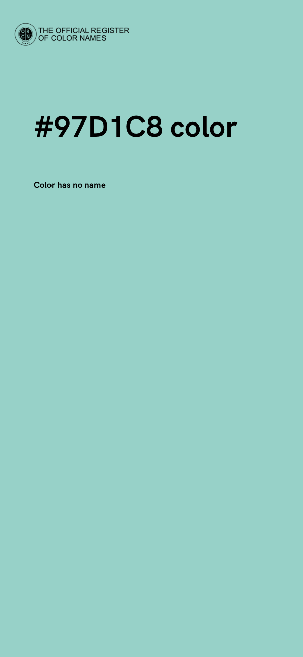 #97D1C8 color image