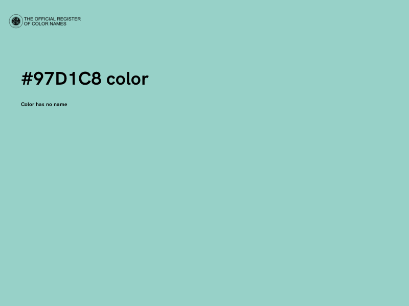 #97D1C8 color image